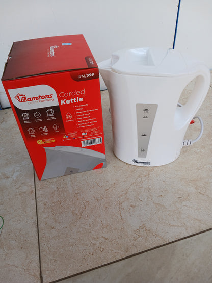 Ramtons RM/399 1.7L Electric Kettle – 2200W Fast Boil Corded Water Kettle