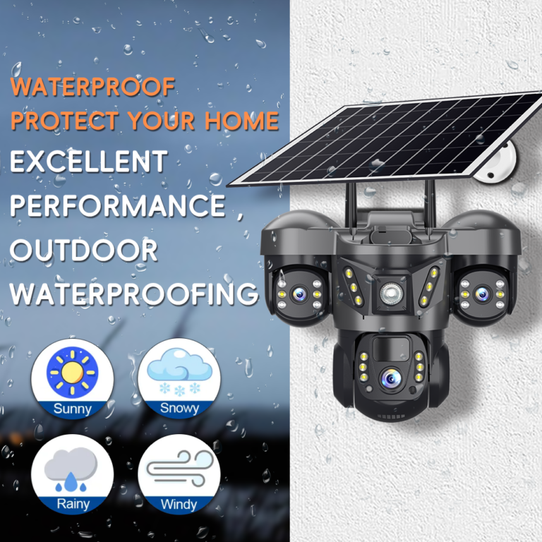 Solar 4G PTZ Security Camera Outdoor – SIM Card CCTV with Night Vision