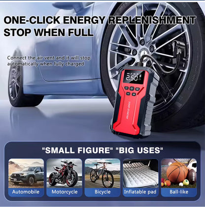99800mAh Jump Starter with Digital Compressor, Power Bank & Emergency LED Light 🚗⚡